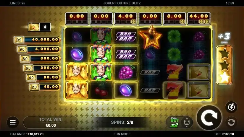 Joker Fortune Blitz slot screenshot 4