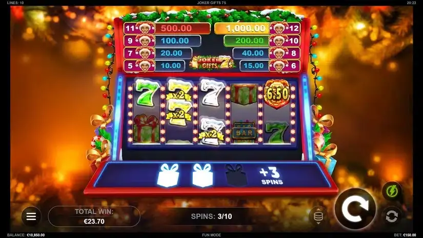 Joker Gifts 7s slot screenshot 4