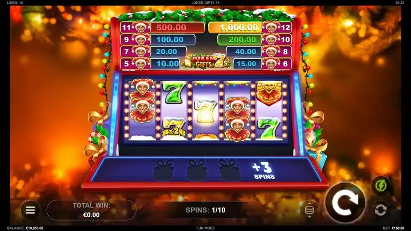 Joker Gifts 7s slot screenshot 3