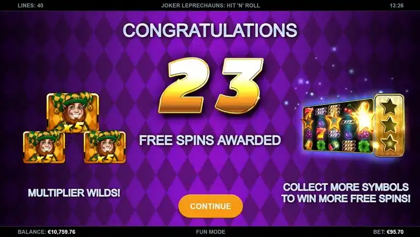 Joker Leprechauns Hit-N-Roll slot screenshot 6