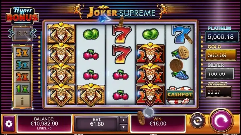 Joker Supreme slot screenshot 2