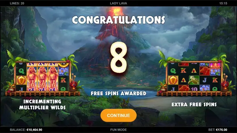 Lady Lava slot screenshot 