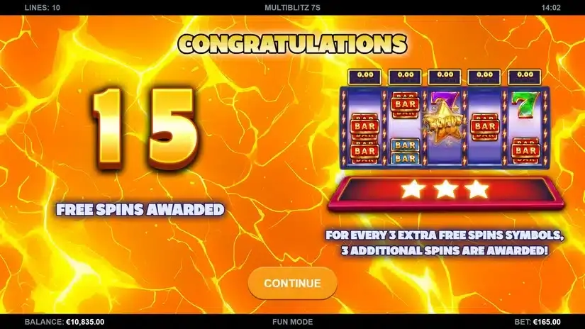 MultiBlitz 7s slot screenshot 2