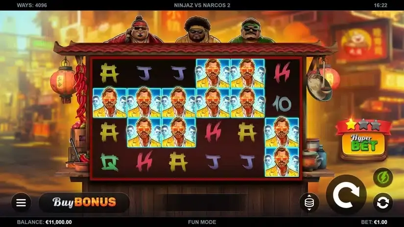 Ninjaz vs Narcos 2 slot screenshot