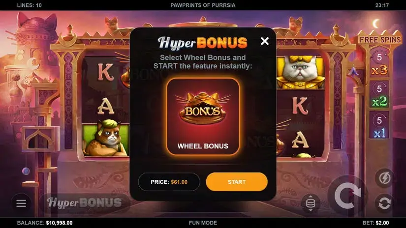 Pawprints of Purrsia slot screenshot 3