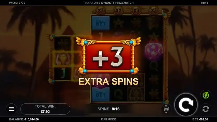 Pharaoh’s Dynasty PrizeMatch slot screenshot 4