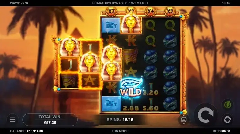 Pharaoh’s Dynasty PrizeMatch slot screenshot 