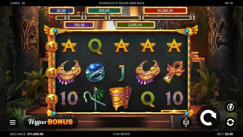 Pharaohs Reign Mini-Max slot screenshot 1