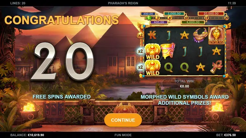 Pharaoh’s Reign slot screenshot 4