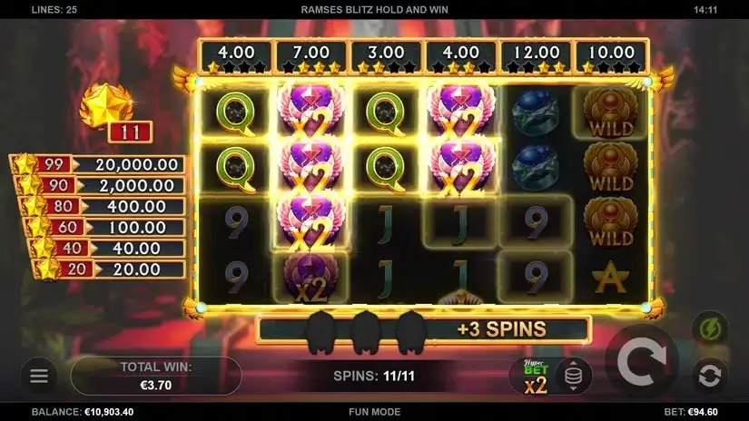 Ramses Blitz Hold and Win slot screenshot 4