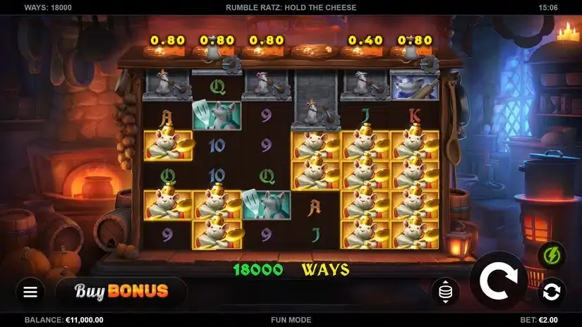 Rumble Ratz Hold the Cheese slot screenshot 1