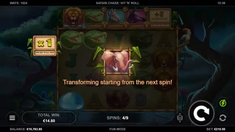 Safari Chase Hit ‘n’ Roll slot screenshot 5