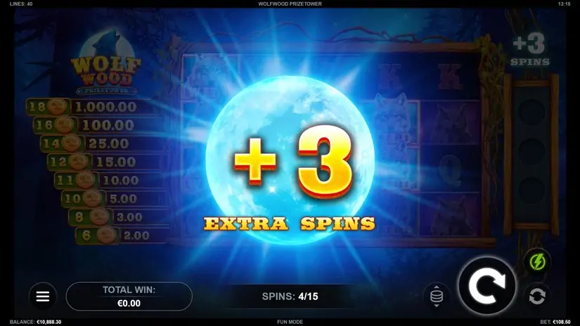 WolfWood PrizeTower slot screenshot 4
