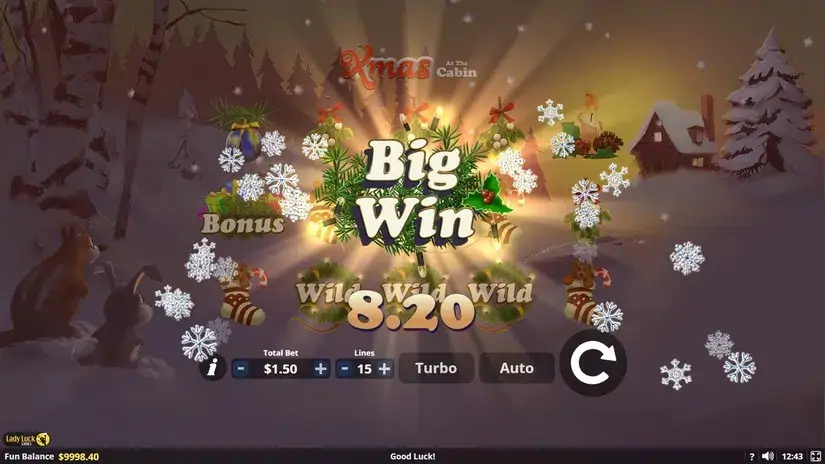Xmas at the Cabin slot screenshot 2
