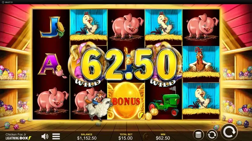 Chicken Fox Jr slot screenshot 4