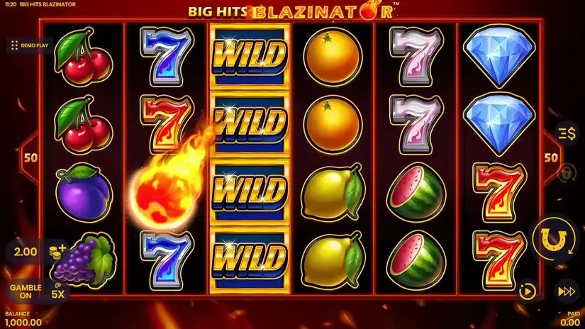 Big Hits Blazinator slot screenshot 1