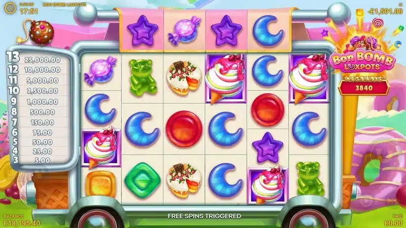 Bon Bomb Luxpots slot screenshot 3