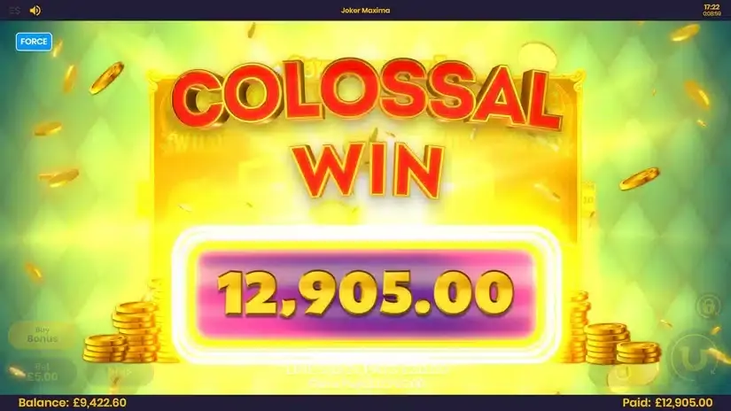 Joker Maxima slot screenshot 3