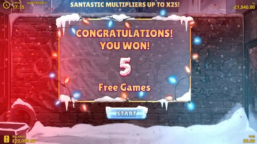 Saint Nicked slot screenshot 4
