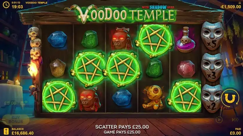 Voodoo Temple slot screenshot 3