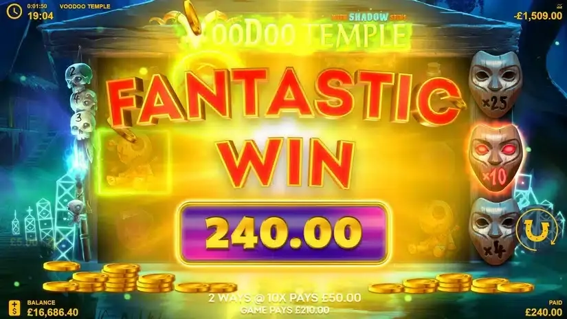 Voodoo Temple slot screenshot 