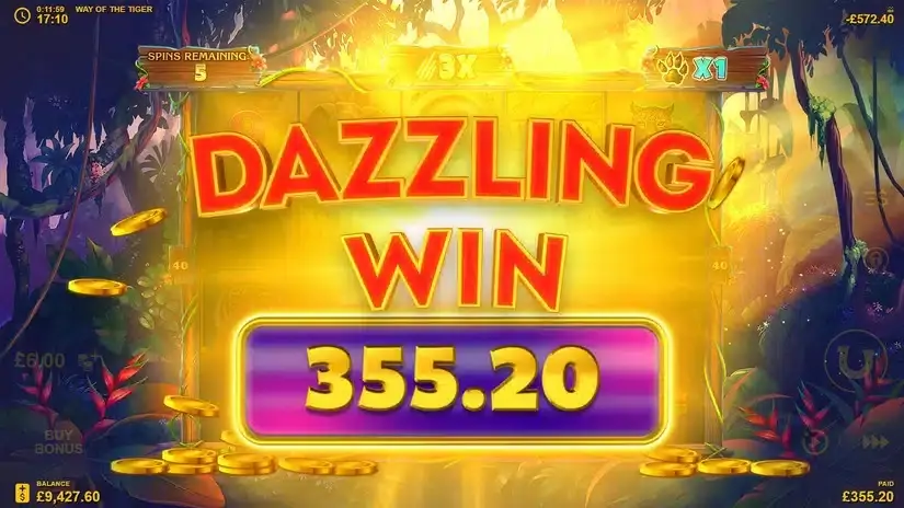 Way Of The Tiger slot screenshot 