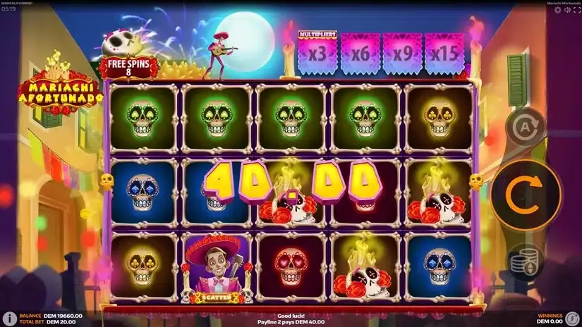 Mariachi Afortunado slot screenshot 4