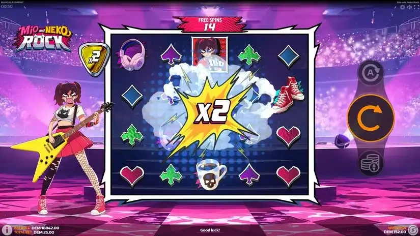 Mio and Neko Rock slot screenshot 4