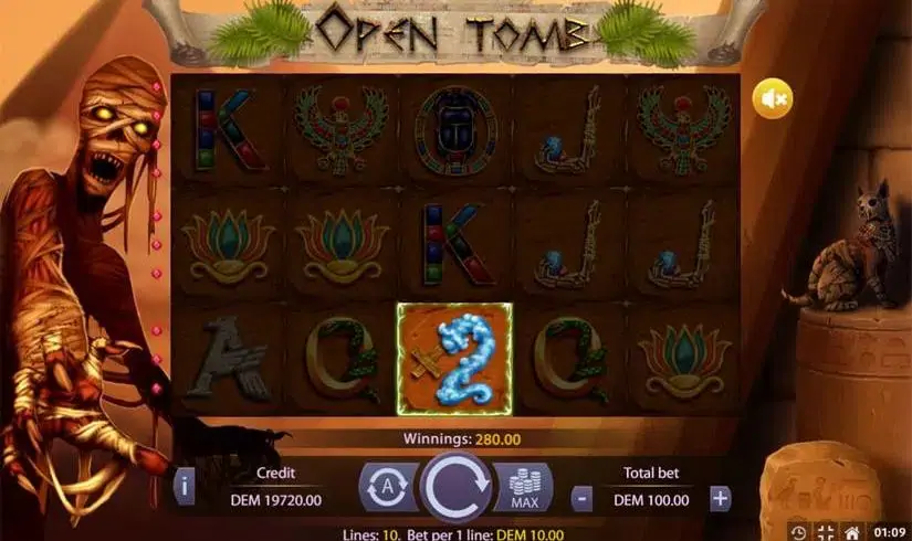 Open Tomb slot screenshot 2