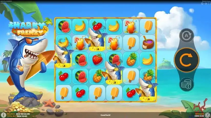 Sharky Frenzy slot screenshot 2