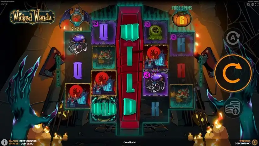 Wicked Wanda slot screenshot 5