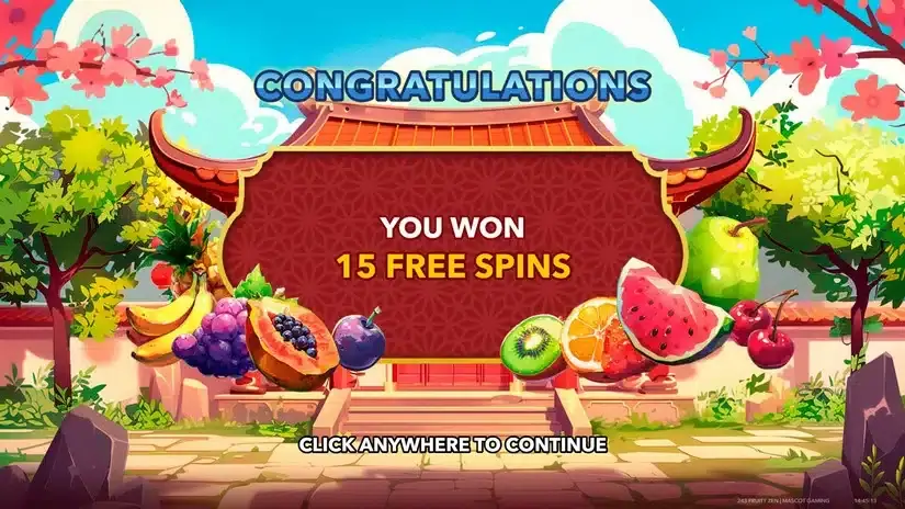 243 Fruity Zen slot screenshot 3