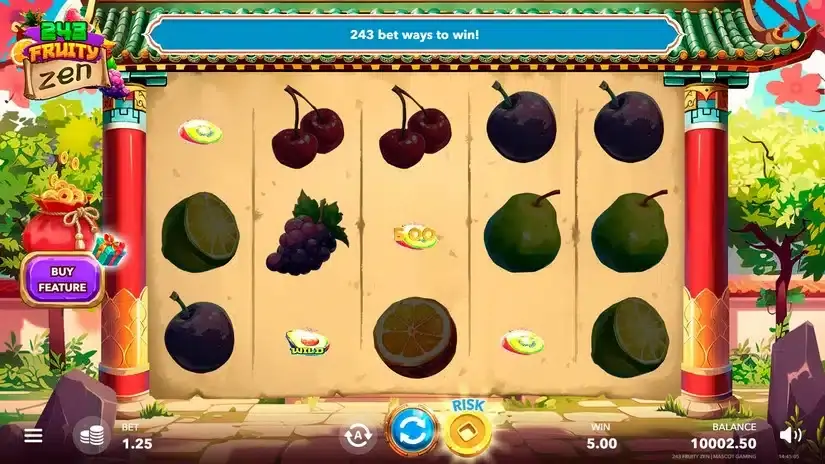 243 Fruity Zen slot screenshot 2
