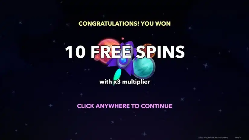 Across The Universe slot screenshot 2