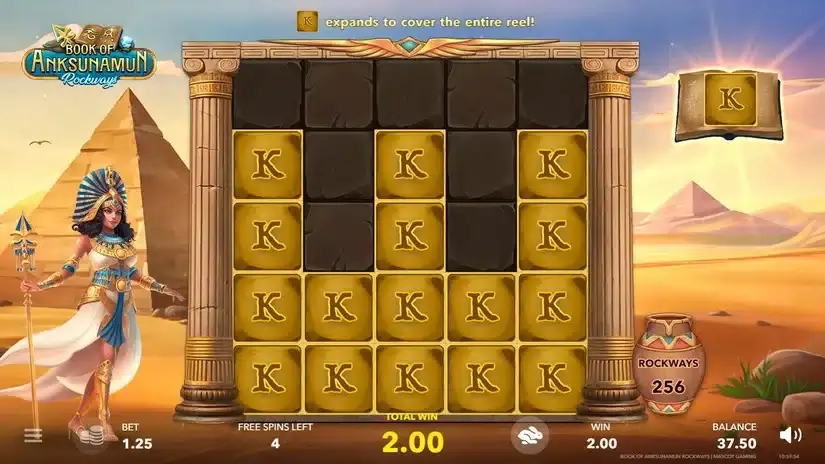 Book of Anksunamun Rockways slot screenshot 3