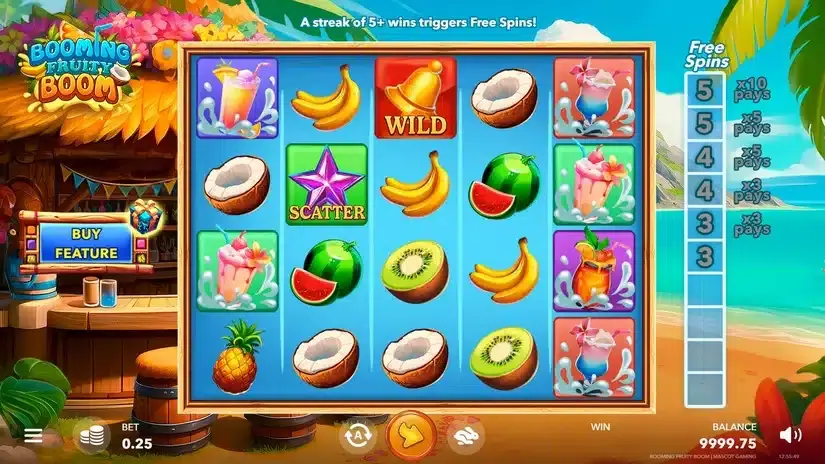 Booming Fruity Boom slot screenshot 