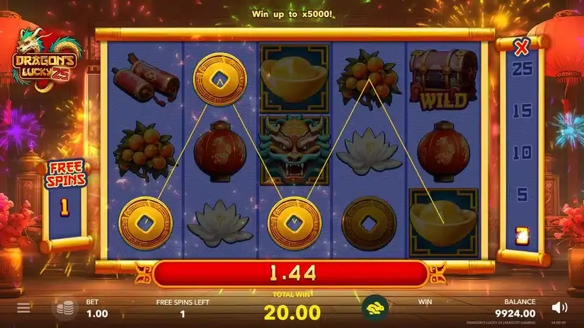 Dragon’s Lucky 25 slot screenshot 5