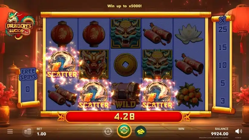 Dragon’s Lucky 25 slot screenshot 4