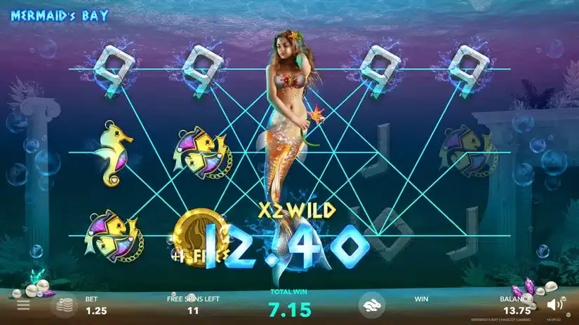 Mermaid’s Bay slot screenshot 