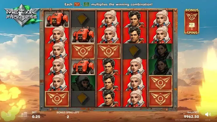 Metal Frontiers slot screenshot 3