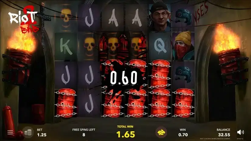 Riot 2 slot screenshot 