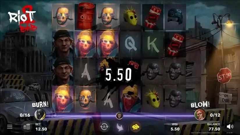 Riot 2 slot screenshot 2