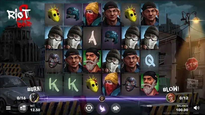 Riot 2 slot screenshot 