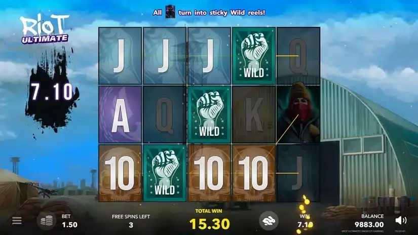 Riot Ultimate slot screenshot 4