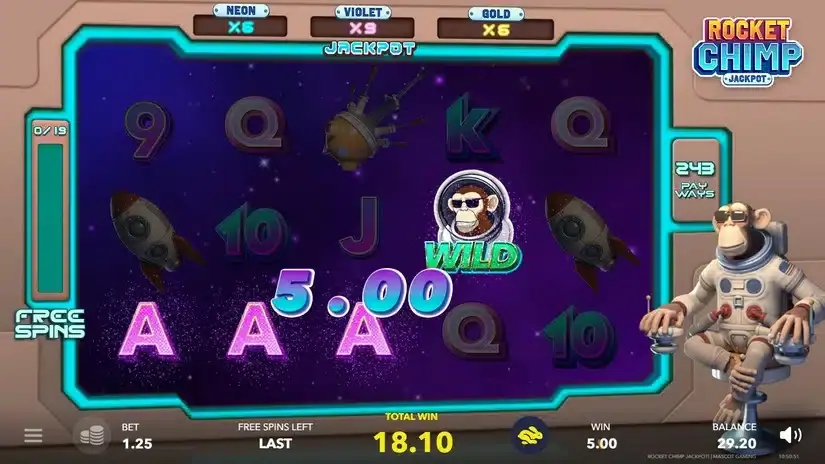 Rocket Chimp Jackpot slot screenshot 7
