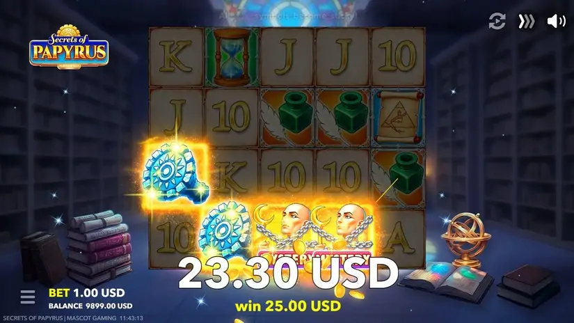 Secrets of Papyrus slot screenshot 3