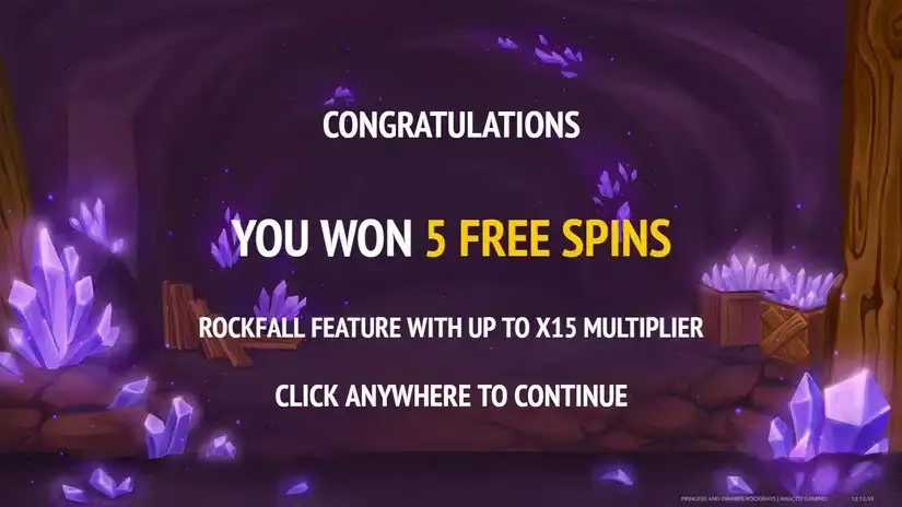 The Princess & Dwarfs: Rockways slot screenshot 2