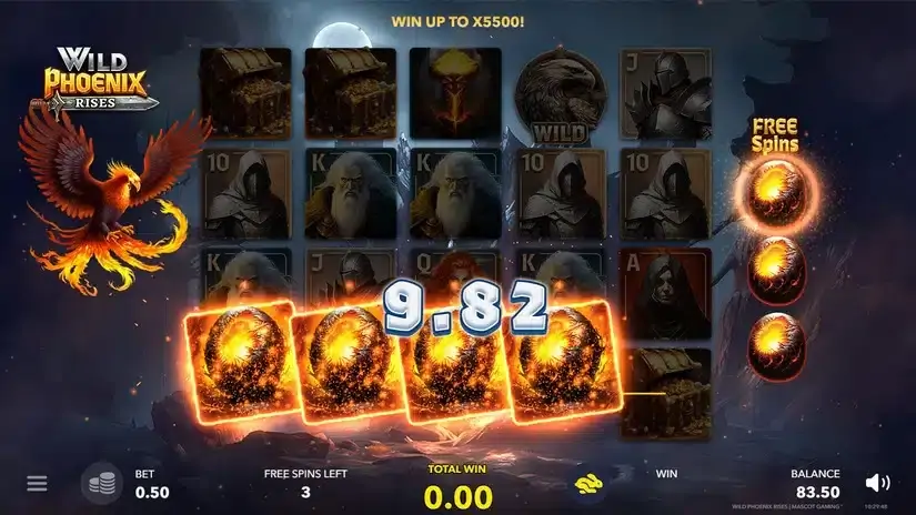 Wild Phoenix Rises slot screenshot 3