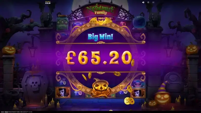 Nightmare Family Megaways slot screenshot 