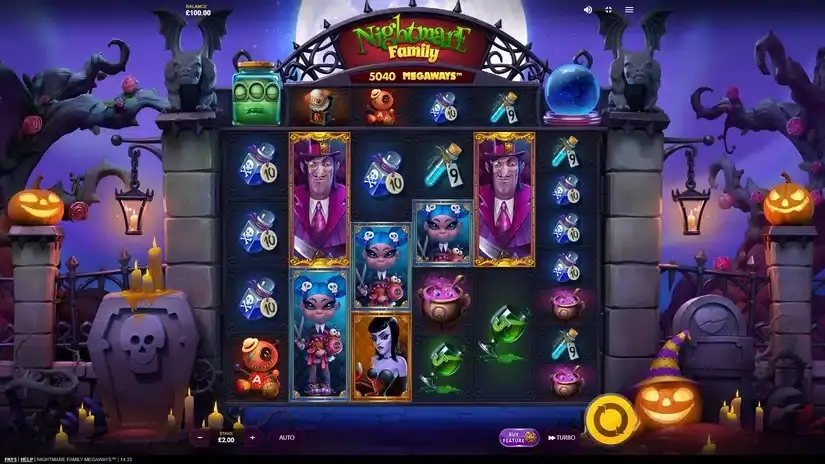 Nightmare Family Megaways slot screenshot 
